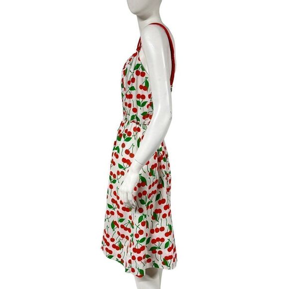 Womens Vintage 70s 80s Jenni Cherry Print Sun Dress Size Small - Picture 5 of 11